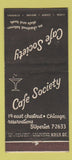 Matchbook Cover - Cafe Society Chicago IL 30 Stick