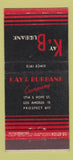 Matchbook Cover - Kay & Burbank Los Angeles CA auto parts 30 Stick