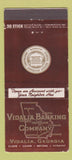 Matchbook Cover - Vidalia Banking Company GA 30 Stick