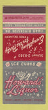Matchbook Cover - Howard's Liquors North Hollywood CA 30 Stick
