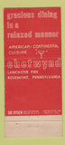 Matchbook Cover - Chetwynd Restaurant Rosemont PA 30 Stick