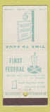 Matchbook Cover - First Federal Savings Chicago IL 30 Stick