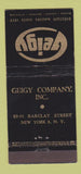 Matchbook Cover - Geigy Dye Stuff New York City  30 Stick