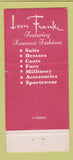 Matchbook Cover - Leon Frank Inc Dayton OH clothes 30 Strike