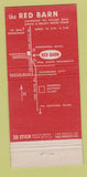 Matchbook Cover - Red Barn Van Nuys CA 30 Stick