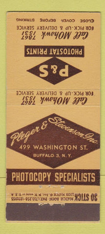 Matchbook Cover - P&S Photostat Prints Buffalo NY 30 Stick