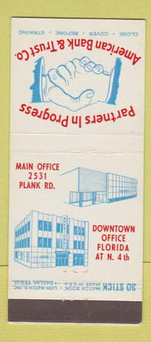 Matchbook Cover - American Bank and Trust Dallas? 30 Stick