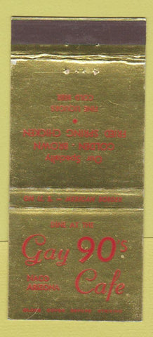 Matchbook Cover - Gay 90's Cafe Naco AZ 30 Stick