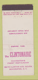 Matchbook Cover - The Clintonaire Restaurant Rochester NY 30 Stick