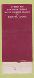 Matchbook Cover - The Clintonaire Restaurant Rochester NY 30 Stick