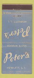 Matchbook Cover - Peter's Hewlett LI NY 30 Stick