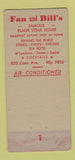 Matchbook Cover - Fan and Bill's Steak House Washington DC 30 Stick