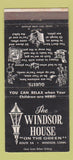 Matchbook Cover - Windsor House Windsor CT 30 Strike