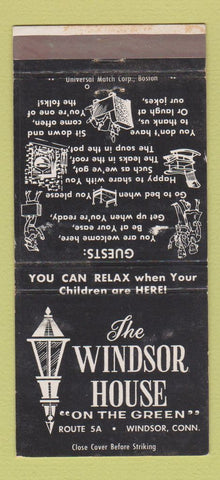 Matchbook Cover - Windsor House Windsor CT 30 Strike