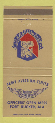 Matchbook Cover - Army Aviation Center Fort Rucker AL 30 Strike