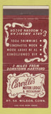 Matchbook Cover - Carville's Motor Lodge Wilson CT 30 Strike