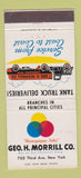 Matchbook Cover - Geo Morrill Newspaper Inks New York City 30 Strike