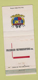 Matchbook Cover - Fridrich Refrigerators San Antonio TX 30 Strike