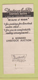 Matchbook Cover - Henderson County Livestock Auction Athens TX 30 Strike