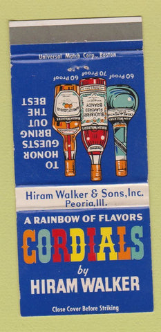 Matchbook Cover - Hiram Walker Cordials Liquor Peoria IL WEAR 30 Strike