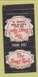 Matchbook Cover - The Brass Rail Sharon PA 30 Strike
