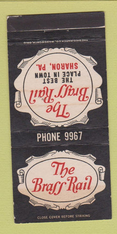 Matchbook Cover - The Brass Rail Sharon PA 30 Strike