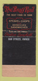 Matchbook Cover - The Brass Rail Sharon PA 30 Strike