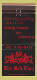 Matchbook Cover - The Red Lion Restaurant Ridgefield CT 30 Strike