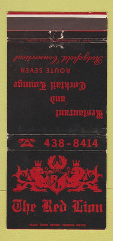 Matchbook Cover - The Red Lion Restaurant Ridgefield CT 30 Strike