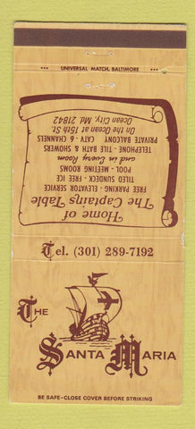 Matchbook Cover - Santa Maria Restaurant Ocean City MD 30 Strike