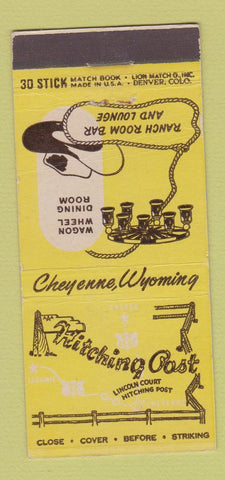 Matchbook Cover - Hitching Post Cheyenne WY 30 Stick