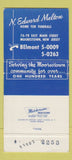 Matchbook Cover - N Edward Melton Funeral Home Moorestown NJ 30 Strike