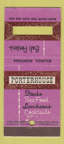 Matchbook Cover - Bob Peter's Restaurant Billings MT 21 Strike Feature