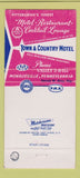 Matchbook Cover - Town and Country Motel Monroeville PA 30 Strike