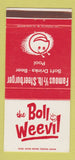 Matchbook Cover - Boll Weevil Restaurants El Cajon La Jolla CA 30 Strike