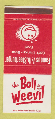 Matchbook Cover - Boll Weevil Restaurants El Cajon La Jolla CA 30 Strike