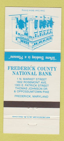 Matchbook Cover - Frederick County National Bank MD 30 Strike