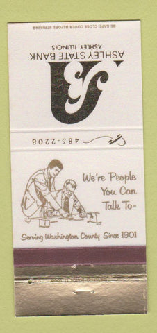 Matchbook Cover - Ashley State Bank IL 30 Strike