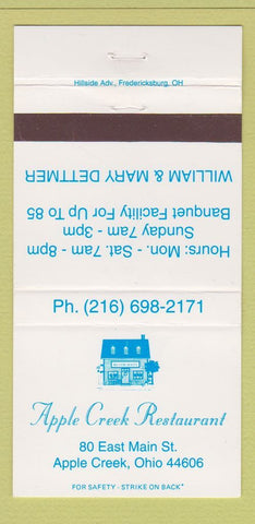 Matchbook Cover - Apple Creek Restaurant OH 30 Strike