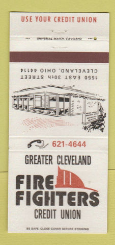 Matchbook Cover - Fire Fighters Credit Union Cleveland OH 30 Strike