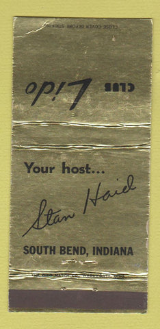 Matchbook Cover - Club Lido South Bend IN WEAR 30 Strike