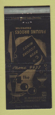 Matchbook Cover - The 400 Frankfort IN WEAR 30 Strike