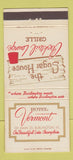 Matchbook Cover - Hotel Vermont Burlington VT 30 Strike