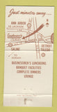 Matchbook Cover - Leutheuser's Restaurant Saline MI 30 Strike