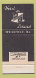 Matchbook Cover - Red Lion Tavern Hotel Leland Springfield IL 30 Strike