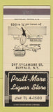 Matchbook Cover - Pratt More Liquor Store Buffalo NY 30 Strike