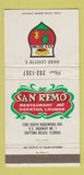 Matchbook Cover - San Remo Restaurant Daytona Beach FL 30 Strike