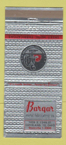 Matchbook Cover - Bargar Metal Fabricating Cleveland OH 30 Strike