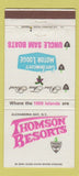 Matchbook Cover - Thomson Resorts Alexandria Bay NY 30 Strike