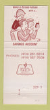 Matchbook Cover - Ixonia State Bank WI 30 Strike